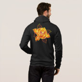 Rose des blühenden Feuers Hoodie (Schwarz voll)