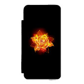 Rose des blühenden Feuers Incipio iPhone Geldbeutel-Hülle (Folio Vorderseite)