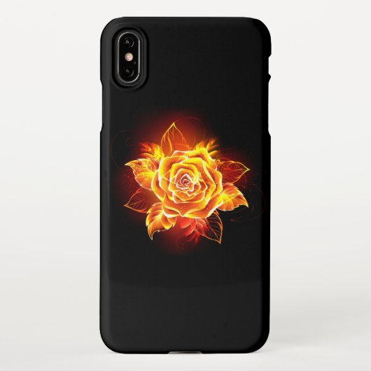 Rose des blühenden Feuers iPhone Hülle (Rückseite)