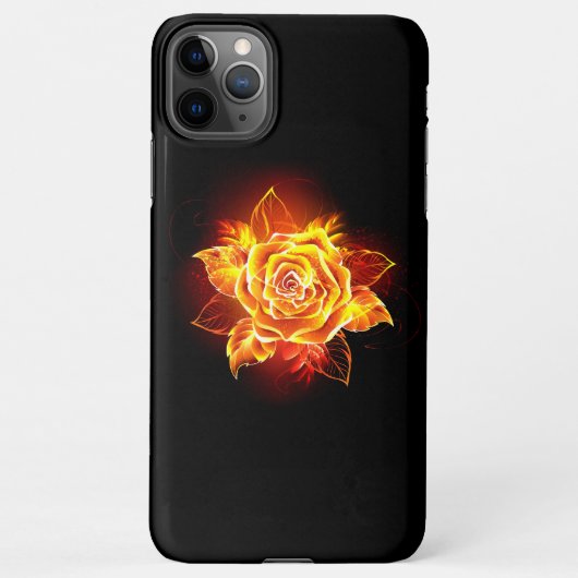 Rose des blühenden Feuers iPhone Hülle (Rückseite)