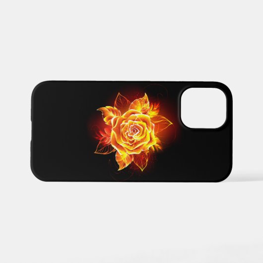 Rose des blühenden Feuers iPhone Hülle (Rückseite (Horizontal))