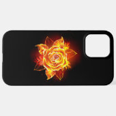 Rose des blühenden Feuers iPhone Hülle (Hinten horizontal)