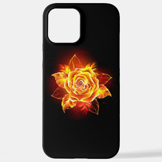 Rose des blühenden Feuers iPhone Hülle (Rückseite)