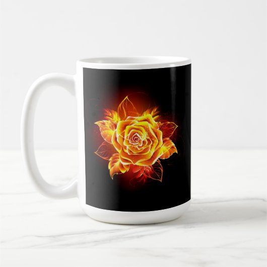 Rose des blühenden Feuers Kaffeetasse (Links)