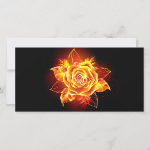 Rose des blühenden Feuers Karte