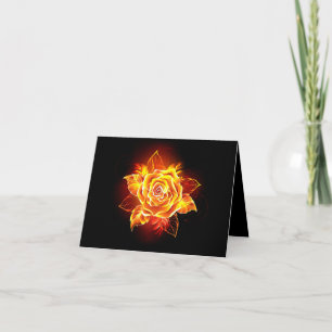 Rose des blühenden Feuers Karte