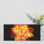Rose des blühenden Feuers Karte (Stehend Vorderseite)
