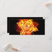 Rose des blühenden Feuers Karte (Vorderseite/Rückseite Beispiel)