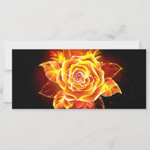 Rose des blühenden Feuers Karte