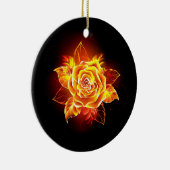 Rose des blühenden Feuers Keramik Ornament (Rechts)