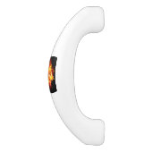 Rose des blühenden Feuers Keramik Schrankknauf (Seitenansicht)