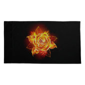 Rose des blühenden Feuers Kissenbezug (Rückseite)