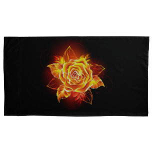 Rose des blühenden Feuers Kissenbezug