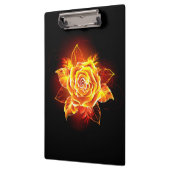 Rose des blühenden Feuers Klemmbrett (Links)