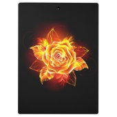Rose des blühenden Feuers Klemmbrett (Rückseite)