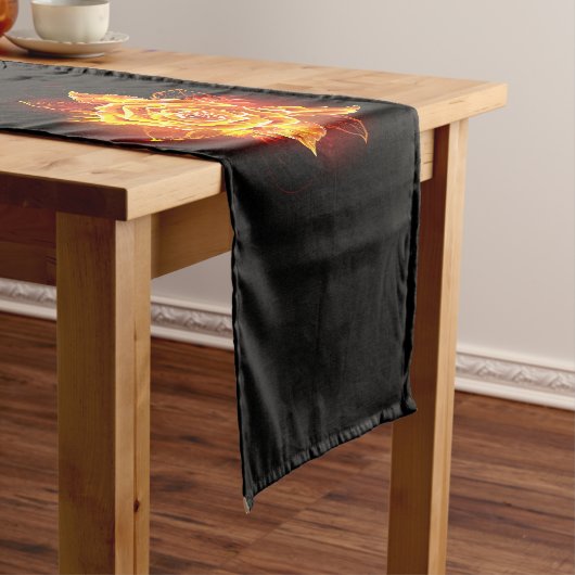 Rose des blühenden Feuers Kurzer Tischläufer (Beispiel)