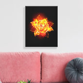 Rose des blühenden Feuers Leinwanddruck (Insitu (Wohnzimmer))