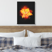 Rose des blühenden Feuers Leinwanddruck (Insitu (Schlafzimmer))