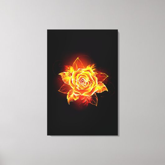 Rose des blühenden Feuers Leinwanddruck (Vorderseite)