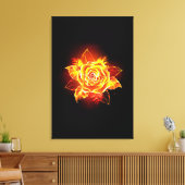 Rose des blühenden Feuers Leinwanddruck (Insitu (Wohnzimmer))