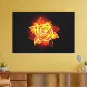 Rose des blühenden Feuers Leinwanddruck (Insitu (Wohnzimmer))