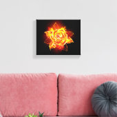 Rose des blühenden Feuers Leinwanddruck (Insitu (Wohnzimmer))