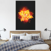 Rose des blühenden Feuers Leinwanddruck (Insitu (Schlafzimmer))