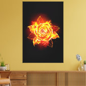 Rose des blühenden Feuers Leinwanddruck (Insitu (Wohnzimmer))