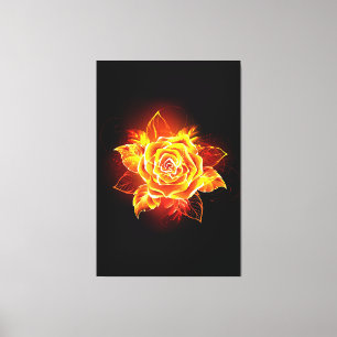 Rose des blühenden Feuers Leinwanddruck