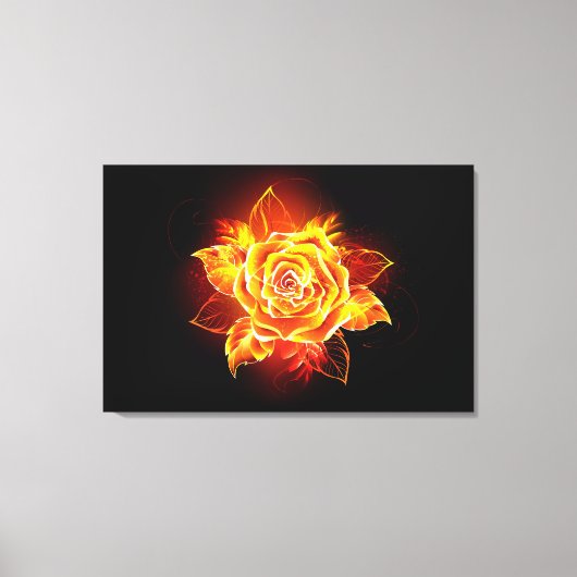 Rose des blühenden Feuers Leinwanddruck (Vorderseite)