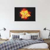 Rose des blühenden Feuers Leinwanddruck (Insitu (Schlafzimmer))