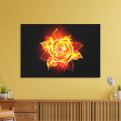 Rose des blühenden Feuers Leinwanddruck (Insitu (Wohnzimmer))