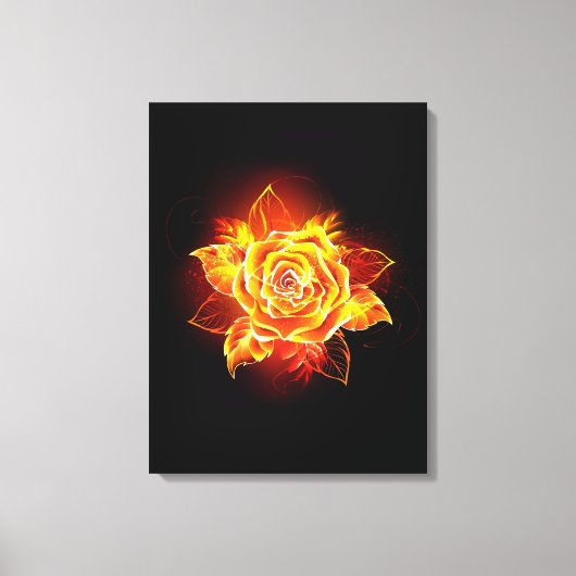 Rose des blühenden Feuers Leinwanddruck (Vorderseite)