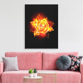 Rose des blühenden Feuers Leinwanddruck (Insitu (Wohnzimmer))
