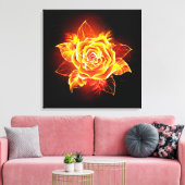 Rose des blühenden Feuers Leinwanddruck (Insitu (Wohnzimmer))