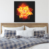 Rose des blühenden Feuers Leinwanddruck (Insitu (Schlafzimmer))