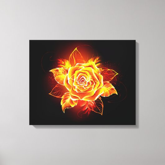 Rose des blühenden Feuers Leinwanddruck (Vorderseite)