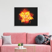 Rose des blühenden Feuers Leinwanddruck (Insitu (Wohnzimmer))
