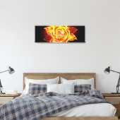 Rose des blühenden Feuers Leinwanddruck (Insitu (Schlafzimmer))