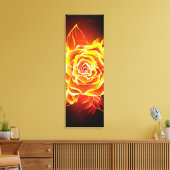 Rose des blühenden Feuers Leinwanddruck (Insitu (Wohnzimmer))