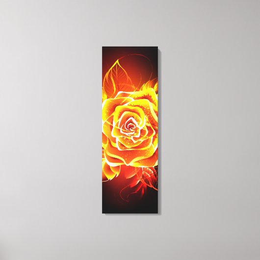 Rose des blühenden Feuers Leinwanddruck (Vorderseite)