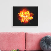 Rose des blühenden Feuers Leinwanddruck (Insitu (Wohnzimmer))