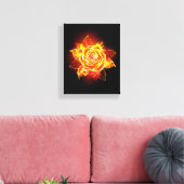 Rose des blühenden Feuers Leinwanddruck (Insitu (Wohnzimmer))
