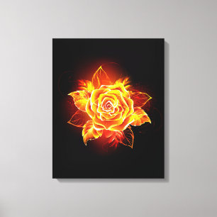 Rose des blühenden Feuers Leinwanddruck