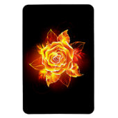 Rose des blühenden Feuers Magnet (Vertikal)