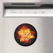 Rose des blühenden Feuers Magnet (In Situ (Geschirrspüler))