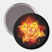 Rose des blühenden Feuers Magnet (Vorderseite/Rückseite)