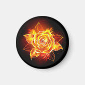 Rose des blühenden Feuers Magnet (Vorne)