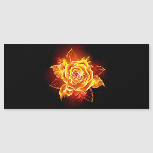 Rose des blühenden Feuers Magneteinladung (Vorderseite)