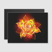 Rose des blühenden Feuers Magneteinladung (Vorne/Hinten)